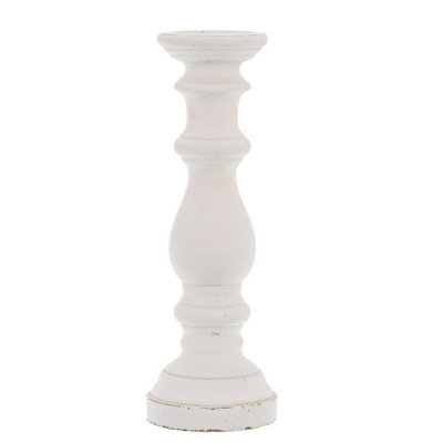 Hill Interiors Column Candle Holder White (45Cm X 16Cm X 16Cm) - image 1