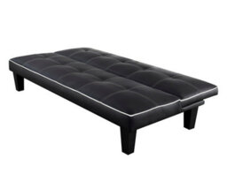 Modernique Faux Leather Sofabed With White Edge Piping And Stitching - thumbnail 5