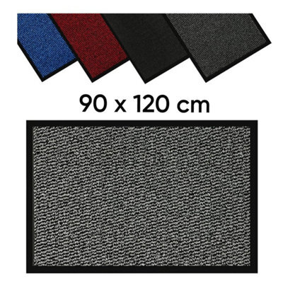 Barrier Mat 90 X 120 Cm Silver Anti-Slip Waterproof Door Mat - image 1