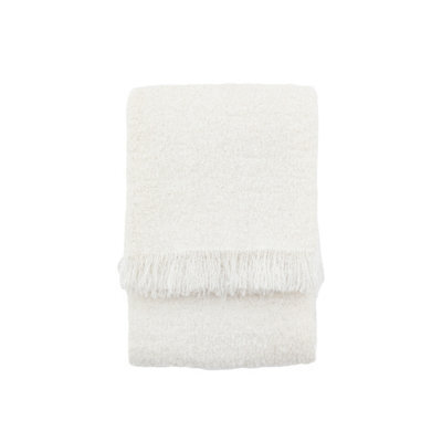Gallery™ Natural Boucle Velour Plain Throw (L) 170Cm X (W) 130Cm - image 1