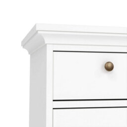 Wyld Haus Osaka Farmhouse White Wooden Bedside Table 1 Door 1 Drawer - thumbnail 9