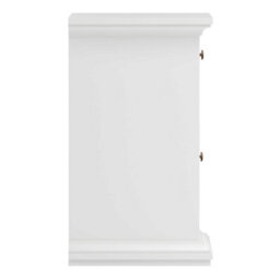 Wyld Haus Osaka Farmhouse White Wooden Bedside Table 1 Door 1 Drawer - thumbnail 6