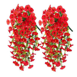 2 Pack 75Cm Outdoor Artificial Flowers, Hanging Plants, Uv - Resistant - thumbnail 1