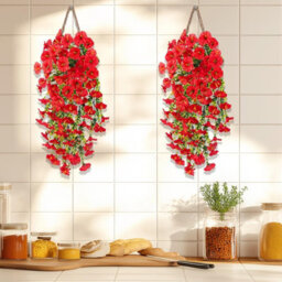 2 Pack 75Cm Outdoor Artificial Flowers, Hanging Plants, Uv - Resistant - thumbnail 6