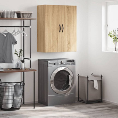 Berkfield Wall Mounted Cabinet Sonoma Oak 69.5X34X90 Cm Engineered Wood - image 1