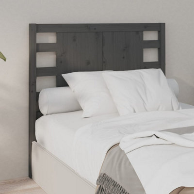 Berkfield Headboard Grey 81X4X100 Cm Solid Wood Pine - image 1