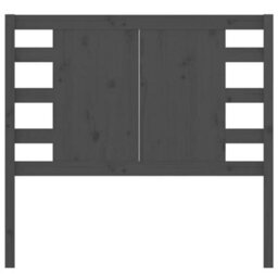 Berkfield Headboard Grey 81X4X100 Cm Solid Wood Pine - thumbnail 3