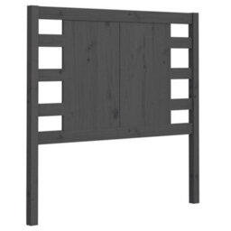Berkfield Headboard Grey 81X4X100 Cm Solid Wood Pine - thumbnail 2