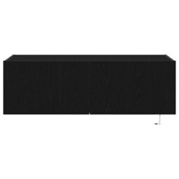 Berkfield Modern Tv Wall Cabinet With Led Lights Black Oak 100X35X31 Cm - thumbnail 8