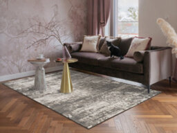 Mayfair Living Room Area Rug Metallic Sheen Contemporary Modern Abstract Design - Grey 120Cm X 170Cm - thumbnail 1