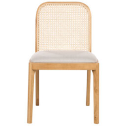 Beliani Set Of 2 Dining Chairs Edina Fabric Light Brown/ Beige - thumbnail 5