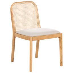 Beliani Set Of 2 Dining Chairs Edina Fabric Light Brown/ Beige - thumbnail 4