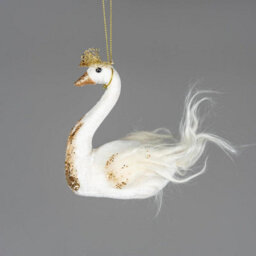 Shatchi 3Pcs White Swan 12X13Cm - Christmas Tree Hanging Decorations  Ornaments Themed - thumbnail 1