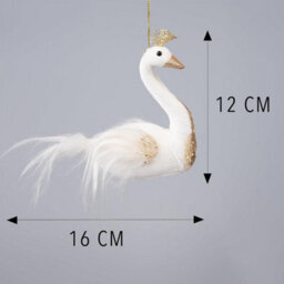 Shatchi 3Pcs White Swan 12X13Cm - Christmas Tree Hanging Decorations  Ornaments Themed - thumbnail 2