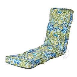 Alfresia Replacement Blue Green Multi Classic Sun Lounger Garden Cushion