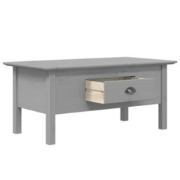 Berkfield Coffee Table Bodo Grey 100X55X45 Cm Solid Wood Pine - thumbnail 4