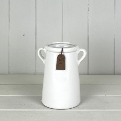 Satchville Small White Ceramic Vase - image 1