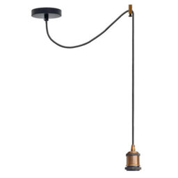 Ledsone Yellow Brass Industrial Retro Spider Ceiling Lamp Kit, Adjustable 2M Cord, E27 Socket, Max 60W - thumbnail 2