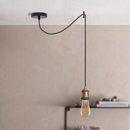 Ledsone Yellow Brass Industrial Retro Spider Ceiling Lamp Kit, Adjustable 2M Cord, E27 Socket, Max 60W - thumbnail 4