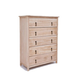 Cabinet Bits Portofino 5 Drawer Chest Of Drawers Drop Brass Handle - thumbnail 2