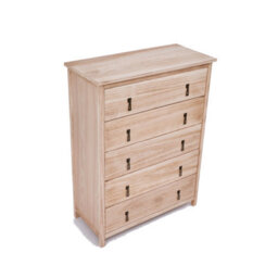Cabinet Bits Portofino 5 Drawer Chest Of Drawers Drop Brass Handle - thumbnail 3