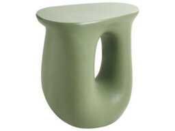 Wyld And Coco Accent Green Magnesium Oxide Fibreglass Side Table 42 X 28 Cm Uv-Resistant Outdoor Boho-Modern - thumbnail 3