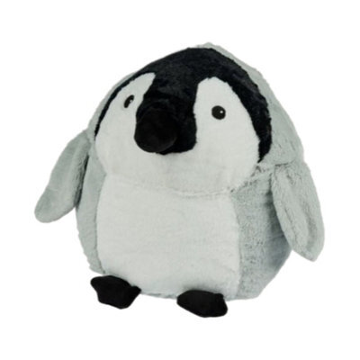 Warmies Luxury Long Pile Faux Fur Supersized Cushion, Baby Penguin - image 1