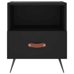 Berkfield Modern Bedside Cabinets 2 Pcs Black 40X35X47.5 Cm Engineered Wood - thumbnail 6