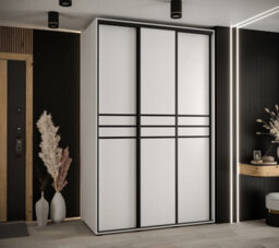 Arte Bright White Sliding Wardrobe W160Cmh205Cmd60Cm - Streamlined Storage For Modern Bedrooms - thumbnail 2