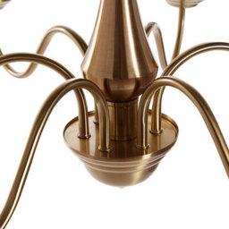 Beliani Aurora 6-Light Brass Chandelier With Emperor Acrylic Shades, W65 X D65 X H127Cm - thumbnail 4