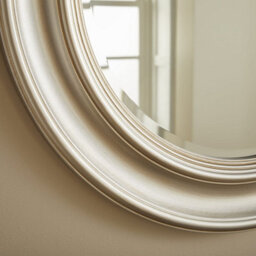 The Online Mirror Shop Round Wall Mirror Hamilton Antique Style Bevelled With Champagne Frame- H 66Cm X W 66Cm X D 3Cm For Hanging In Bedroom - thumbnail 2