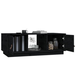 Berkfield Coffee Table Black 100X50X35 Cm Solid Wood Pine - thumbnail 5