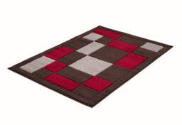 Smart Living Modern Thick Havana Carved Area Rug, Living Room Carpet, Kitchen Floor, Bedroom Soft Rugs 60Cm X 220Cm - Brown Red - thumbnail 3