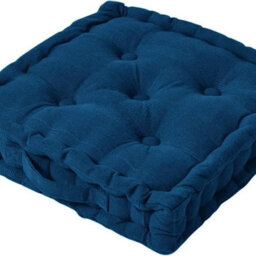 Homes & Linen Booster Seat Cushion Pad 100% Cotton Filling Thick Cushion Seat Pads Adults Chair Armchair Garden Black 45Cm X 45Cm + 10Cm Thickne