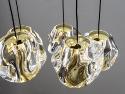 Luminosa Lighting Luminosa Zaria 13 Light Cluster Pendant Ceiling Light Black, Gold, Clear Led 3000K Dimmable - Uk Stock - thumbnail 3