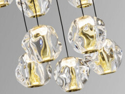 Luminosa Lighting Luminosa Zaria 13 Light Cluster Pendant Ceiling Light Black, Gold, Clear Led 3000K Dimmable - Uk Stock - thumbnail 4