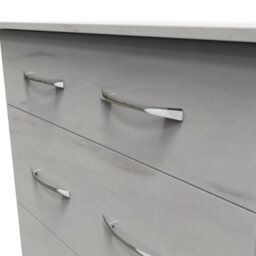 Hampshire 3 Drawer Deep Chest Of Drawers In Marble (Ready Assembled) - thumbnail 4
