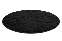RugsX Bathroom Rug Supreme Circle Stones, Non-Slip, Soft - Black Circle 50 Cm - thumbnail 2