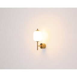 Luminosa Lighting Luminosa Ewald Wall Lamp Brass-Coloured Opal Glass Shade Led 3000K - thumbnail 5