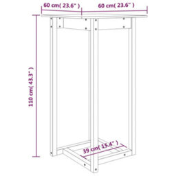 Walplus Bar Table 60X60X110 Cm Solid Wood Pine - thumbnail 7