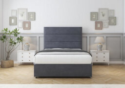"Comfort Rosa Steel Plush Divan Bed Base 2 Drawers Foot-End - 26"" Strutted  6' Super King" - thumbnail 1