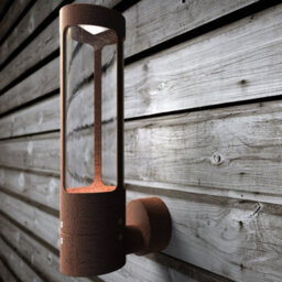 Nordlux Helix Outdoor Corten Wall Light Coastal/marine Safe Brown,mains