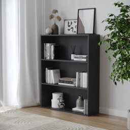 Urbn-Living White - Wide 3-Tier Shelf Wooden Bookcase - thumbnail 8