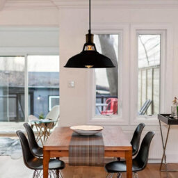 Ledsone Vintagependant Lights Metal Lamp Shades In A Retro Style Antique Shades For Ceiling Lights Lampshades Black, 2Pack - thumbnail 3