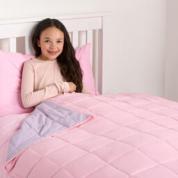 OHS Weighted Blanket Supersoft Stress Anxiety Relief, Pink/lilac - 3Kg 100 X 150Cm - thumbnail 1