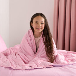 OHS Weighted Blanket Supersoft Stress Anxiety Relief, Pink/lilac - 3Kg 100 X 150Cm - thumbnail 3