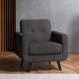 Furnishings For Less UK Kendal Fixed Back Graphite 3 Piece Sofa Suite 3 Seater And 2 Armchairs - thumbnail 5