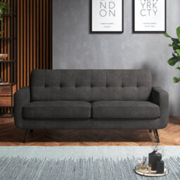 Furnishings For Less UK Kendal Fixed Back Graphite 3 Piece Sofa Suite 3 Seater And 2 Armchairs - thumbnail 4