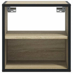 Berkfield Wall-Mounted Bedside Cabinets 2 Pcs Sonoma Oak 40X31X39.5 Cm - thumbnail 5