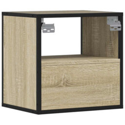 Berkfield Wall-Mounted Bedside Cabinets 2 Pcs Sonoma Oak 40X31X39.5 Cm - thumbnail 8